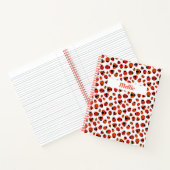 Ladybugs Muster anpassbare Spiralnotebook Notizblock (Innenseite)