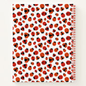 Ladybugs Muster anpassbare Spiralnotebook Notizblock (Rückseite)