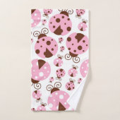 Ladybugs-Muster, Niedliche Ladybugs, rosa Ladybugs Badhandtuch Set (Handtuch)