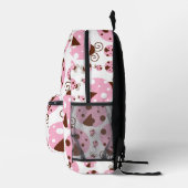 Ladybugs-Muster, Niedliche Ladybugs, rosa Ladybugs Bedruckter Rucksack (Rechts)