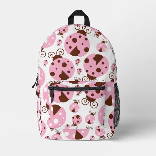 Ladybugs-Muster, Niedliche Ladybugs, rosa Ladybugs Bedruckter Rucksack (Vorderseite)