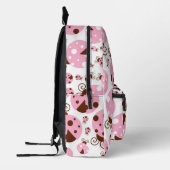 Ladybugs-Muster, Niedliche Ladybugs, rosa Ladybugs Bedruckter Rucksack (Links)