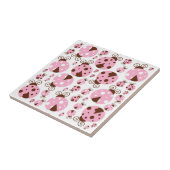 Ladybugs-Muster, Niedliche Ladybugs, rosa Ladybugs Fliese (Seite)