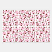 Ladybugs-Muster, Niedliche Ladybugs, rosa Ladybugs Geschenkpapier Set (Vorderseite)