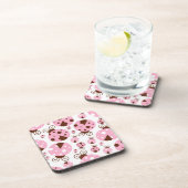 Ladybugs-Muster, Niedliche Ladybugs, rosa Ladybugs Getränkeuntersetzer (Rechte Seite)