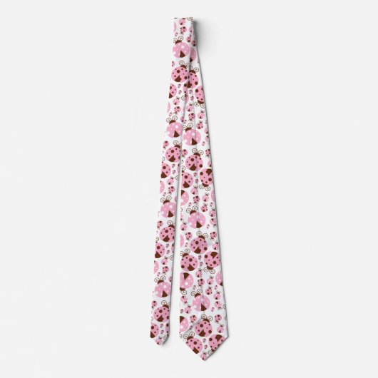 Ladybugs-Muster, Niedliche Ladybugs, rosa Ladybugs Krawatte (Rückseite)