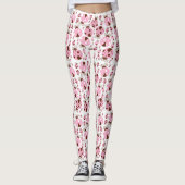 Ladybugs-Muster, Niedliche Ladybugs, rosa Ladybugs Leggings (Vorderseite)