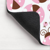 Ladybugs-Muster, Niedliche Ladybugs, rosa Ladybugs Mousepad (Ecke)