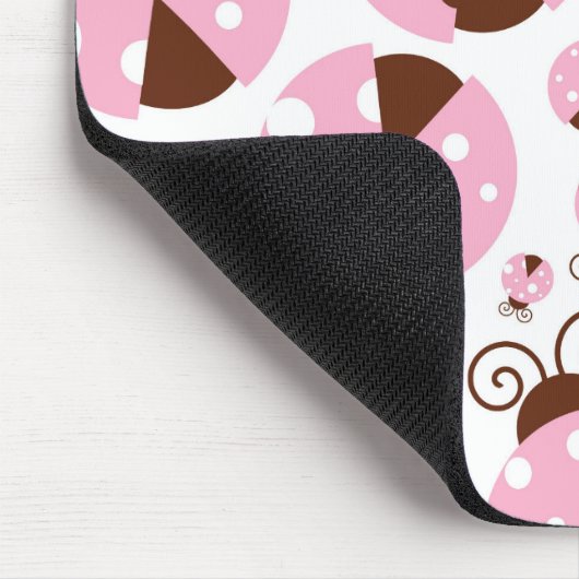 Ladybugs-Muster, Niedliche Ladybugs, rosa Ladybugs Mousepad (Ecke)