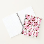 Ladybugs-Muster, Niedliche Ladybugs, rosa Ladybugs Notizblock (Innenseite)