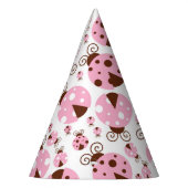 Ladybugs-Muster, Niedliche Ladybugs, rosa Ladybugs Partyhütchen (Links)