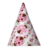 Ladybugs-Muster, Niedliche Ladybugs, rosa Ladybugs Partyhütchen (Rechts)