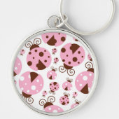 Ladybugs-Muster, Niedliche Ladybugs, rosa Ladybugs Schlüsselanhänger (Vorne)