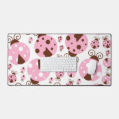 Ladybugs-Muster, Niedliche Ladybugs, rosa Ladybugs Schreibtischunterlage (Tastatur & Maus)