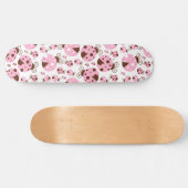 Ladybugs-Muster, Niedliche Ladybugs, rosa Ladybugs Skateboard (Horizontal)