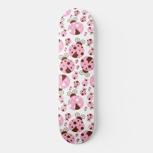 Ladybugs-Muster, Niedliche Ladybugs, rosa Ladybugs Skateboard (Vorderseite)