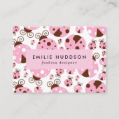 Ladybugs-Muster, Niedliche Ladybugs, rosa Ladybugs Visitenkarte (Vorderseite)