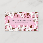 Ladybugs-Muster, Niedliche Ladybugs, rosa Ladybugs Visitenkarte (Vorderseite)