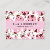 Ladybugs-Muster, Niedliche Ladybugs, rosa Ladybugs Visitenkarte (Vorderseite)