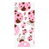 Ladybugs-Muster, Niedliche Ladybugs, rosa Ladybugs Werbekarte (Hinten)