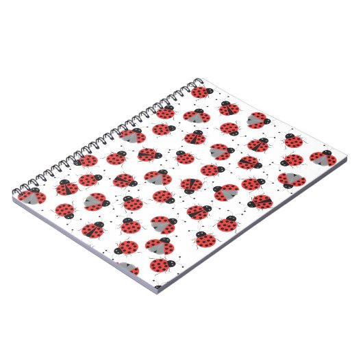 Ladybugs-Muster Notizblock (Linke Seite)