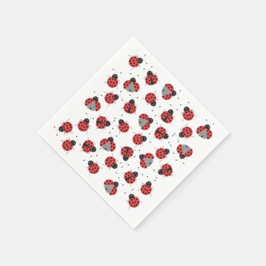 Ladybugs-Muster Serviette (Ecke)