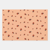 Ladybugs n Bees Summer Birthday Wrapping Paper Geschenkpapier Set (Vorderseite 3)