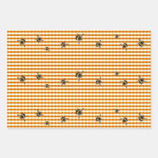 Ladybugs n Bees Summer Birthday Wrapping Paper Geschenkpapier Set (Vorderseite 2)