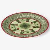 Ladybugs Nature Art Personalisiertes Party Pappteller (Schrägansicht)