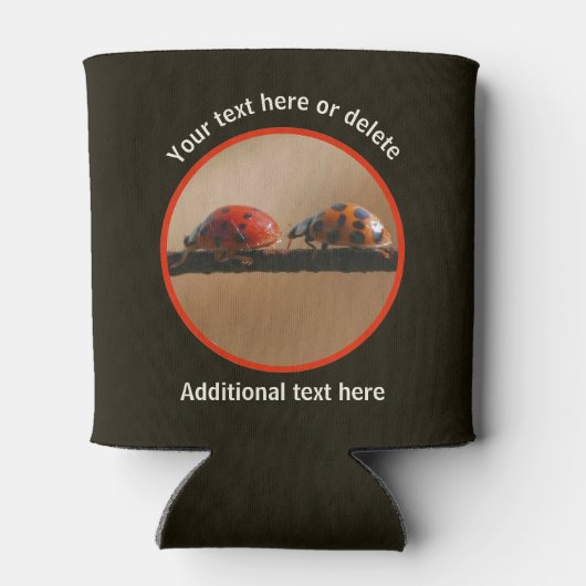 Ladybugs Nature Personalisiert Dosenkühler (Rückseite)