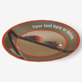 Ladybugs Nature Personalisiertes Party Pappteller (Schrägansicht)