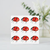 Ladybugs Notecard Feiertagskarte (Stehend Vorderseite)