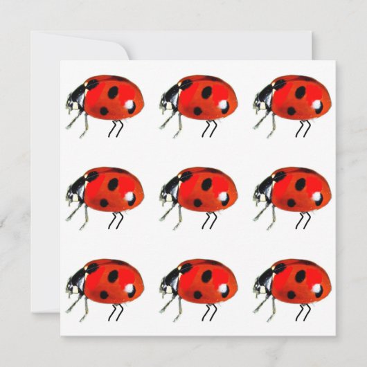 Ladybugs Notecard Feiertagskarte (Vorderseite)