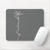 Ladybugs on Doddle Daisy on Grey Mousepad (Mit Mouse)