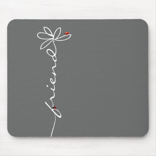 Ladybugs on Doddle Daisy on Grey Mousepad (Vorne)