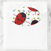 LADYBUGS OVALER AUFKLEBER (Tasche)