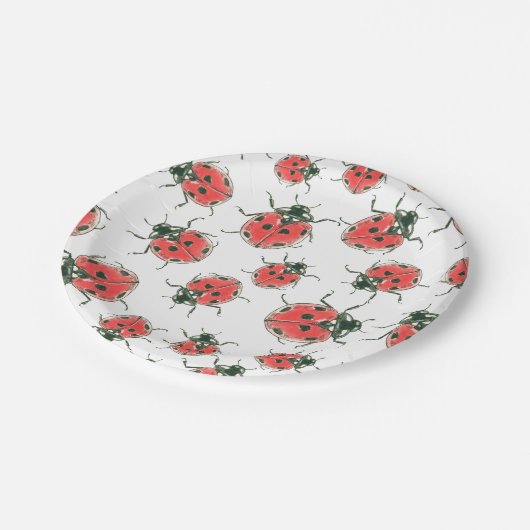 Ladybugs Pappteller (Schrägansicht)