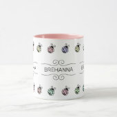 Ladybugs Pastel Multicolor Border Tasse (Zentrum)