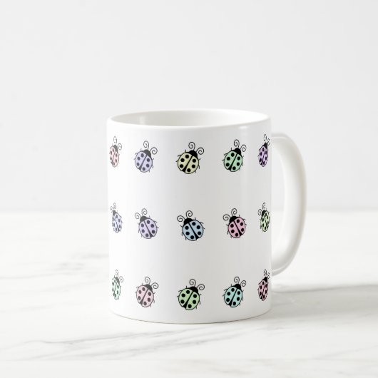 Ladybugs Pastel Multicolor Tasse (VorderseiteRechts)