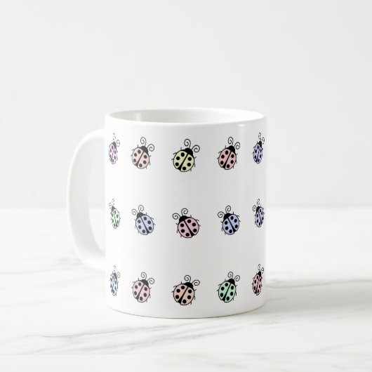 Ladybugs Pastel Multicolor Tasse (Vorderseite Links)