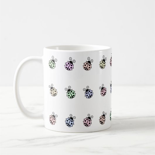 Ladybugs Pastel Multicolor Tasse (Links)