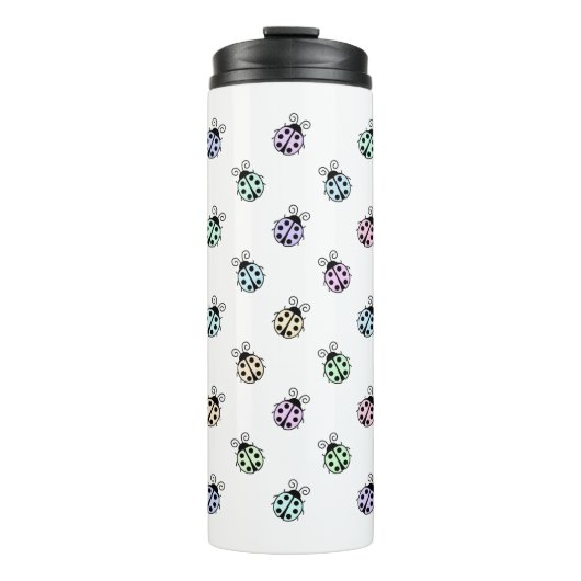 Ladybugs Pastel Multicolor Thermosbecher (Vorderseite)
