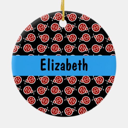 Ladybugs Personalisiert Ornament (Hinten)