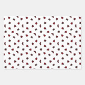 Ladybugs Pink Daisies Polka Dots Mixed Patterns Geschenkpapier Set (Vorderseite 2)