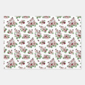 Ladybugs Pink Daisies Polka Dots Mixed Patterns Geschenkpapier Set (Vorderseite)