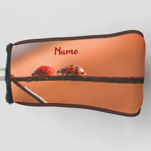 Ladybugs Play folgt dem Leader Personalisiert Golf Headcover (Vorderseite)