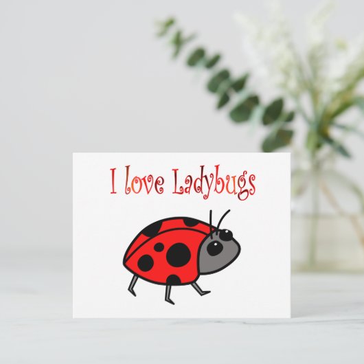 Ladybugs Postkarte (Stehend Vorderseite)