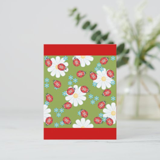 Ladybugs Postkarte (Stehend Vorderseite)