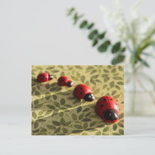 Ladybugs Postkarte (Stehend Vorderseite)