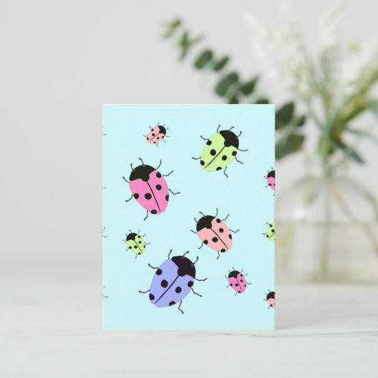 LADYBUGS POSTKARTE (Stehend Vorderseite)